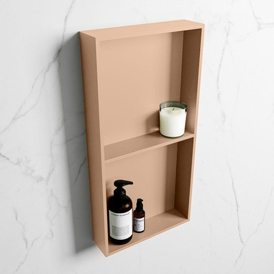 MONDIAZ EASY Nis - 59.5x29.5cm - geschikt voor in- of opbouw - 2 vakken - kleur Rosee | Rosee