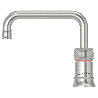 Quooker NL Classic Nordic square kokendwaterkraan opbouw uitloop draaibaar met Combi reservoir & Cube reservoir RVS