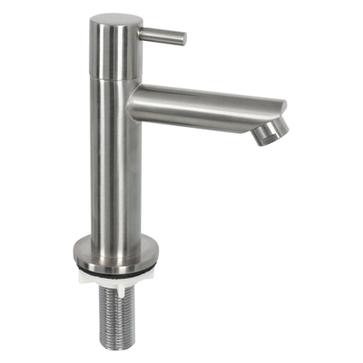 Differnz Hura fonteinset - 37.5x18.5x9cm - Rechthoek - 1 kraangat - Chromen mat rechte kraan - Keramiek Wit