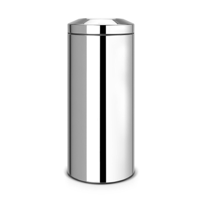 Brabantia Prullenbak - 30 liter - vlamdover- metalen binnenemmer - brilliant steel