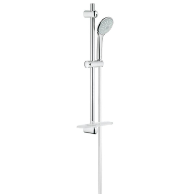 GROHE Euphoria 110 Mono Glijstangset - 60cm - ronde hanndouche - 1 straalsoort - gladde doucheslang - met zeepschaal - chroom