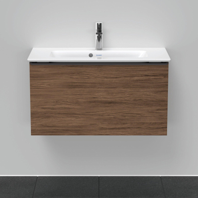 Duravit D-Neo wastafelonderkast 81x44x37.2cm 1 lade Noten (donker) Mat