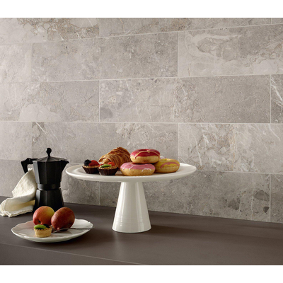 Edimax Astor Golden Age wandtegel - 15x60cm - 10mm - Rechthoek - Marmerlook - Grijs Mat