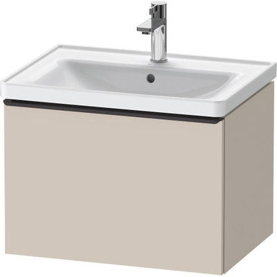 Duravit D-Neo wastafelonderkast 63.4x44x45.2cm 1 lade met softclose Taupe Mat