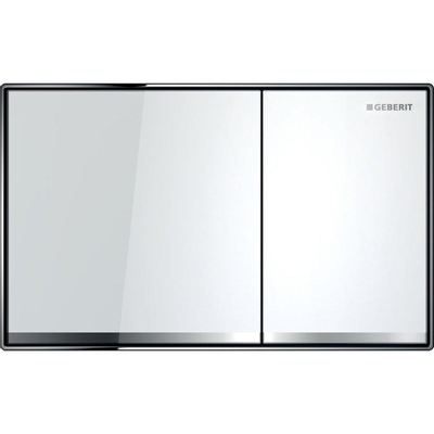 Geberit Sigma60 bedieningsplaat - 2-toets spoeling - vierkant - glas wit