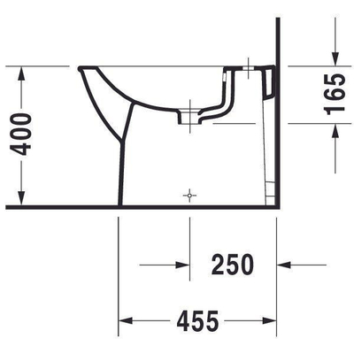 Duravit Darling New staand bidet 57x36.5cm wit