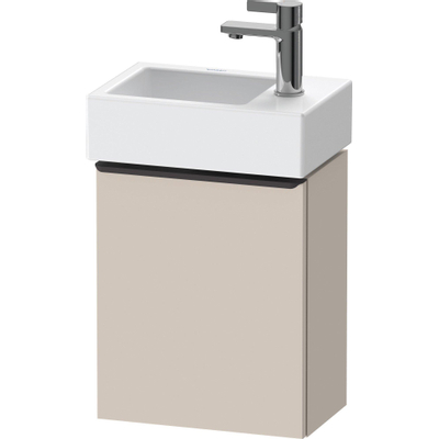 Duravit D-Neo wastafelonderkast 36.4x44x22.2cm Linksdraaiend 1 deur Taupe Mat