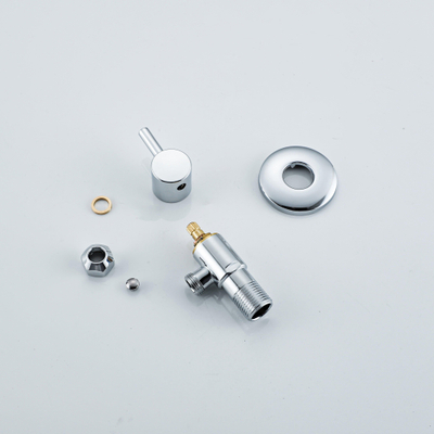 Fortifura Calvi Hoekstopkraan - haaks - 1/2" wandaansluiting - 3/8" / 10mm knel aansluiting slang - chroom