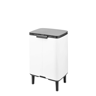 Brabantia Bo Hi Afvalemmer - 12 liter - kunststof binnenemmer - wit
