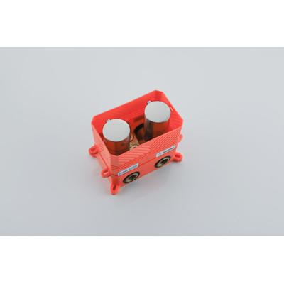 Fortifura Calvi thermostatische inbouwkraan met inbouwdeel geborsteld rvs PVD TWEEDEKANS