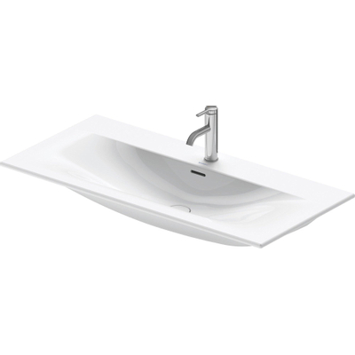 Duravit Viu meubelwastafel 1 kraangat met overloop 103x49cm m. WG wit