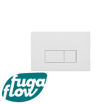 FugaFlow Metal Bedieningsplaat - bedieningspaneel voor Geberit UP320 inbouwreservoir - dualflush - rechthoekige knoppen - metaal wit mat