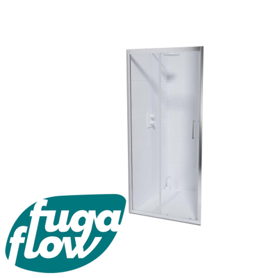 FugaFlow ID06 Quick Fit Schuifdeur - 90x190cm - 6mm veiligheidsglas - alu profiel - anti kalk - chroom