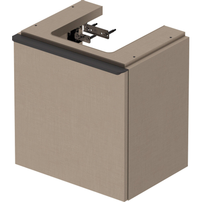 Duravit D-Neo wastafelonderkast 43.4x44x32.2cm Linksdraaiend 1 deur Linnen Mat