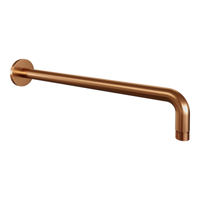 BRAUER Copper Carving Thermostatische Regendouche inbouw - drukknoppen - SET 63 - 20cm hoofddouche - gebogen muurarm - staaf handdouche - doucheslang - geïntegreerde glijstang - koper geborsteld PVD