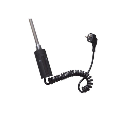 Sanicare Elektrische Design Radiator Denso -180x40cm - Wifi - mat zwart - thermostaat zwart (rechtsonder)