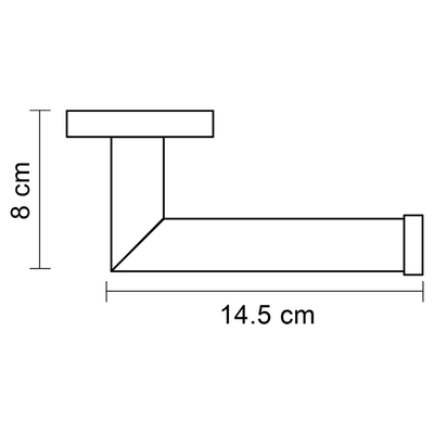 Differnz Toiletrolhouder Zwart