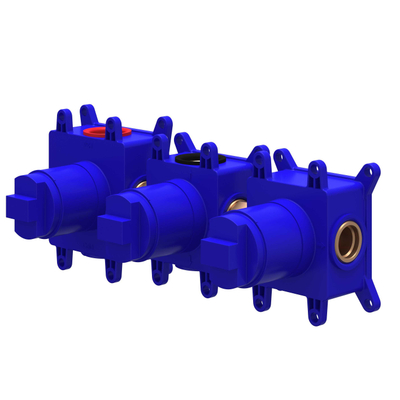 IVY Inbouwbox - voor inbouw thermostaat - 2 stopkranen - symmetry - donker blauw