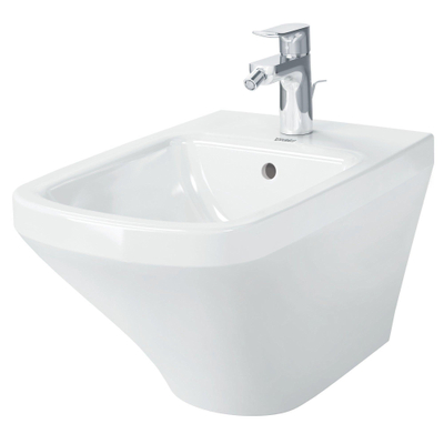 Duravit DuraStyle wandbidet met verdekte bevestiging 37x54cm met overloop met kraangat met wondergliss wit