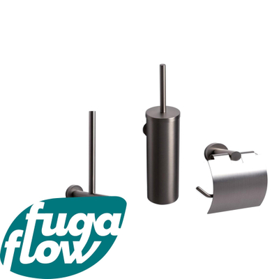 FugaFlow Efficiente Acces Toiletset - driedelig - RVS -