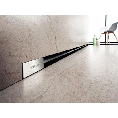 Viega Advantix Vario wand douchegoot kunststof basiselement inkortbaar 70mm (renovatiemode) 300 1200mm waterslot 25mm inbouw diepte 70 100mm