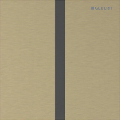 Geberit type 40 urinioir bedieningsplaat - batterij - vierkant - messing geb,easy t.cl