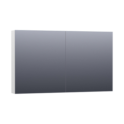 BRAUER Impress Deluxe spiegelkast - 120x70x15cm - interne en externe verlichting - 2 dubbelzijdige spiegeldeuren - hoogglans wit