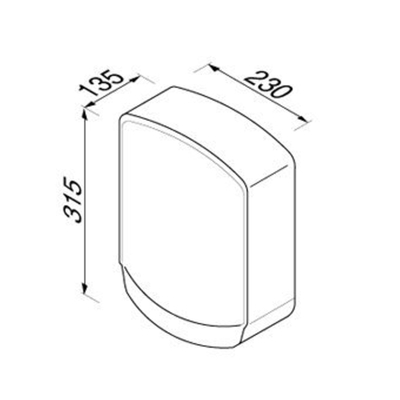 Geesa Public area collection handdroger 2000w rvs geborsteld