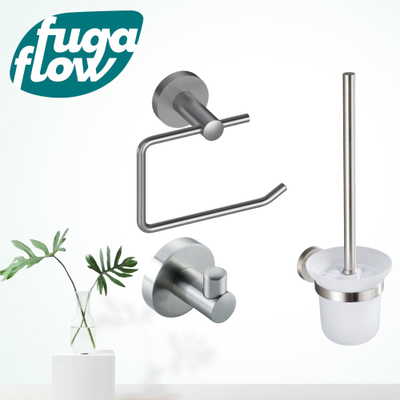 FugaFlow Eccelente Acces Toiletset 3-delig Geborsteld RVS PVD
