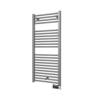 Plieger Palermo-EL III/Fischio elektrische designradiator horizontaal 1111x500mm 500W zilver metallic