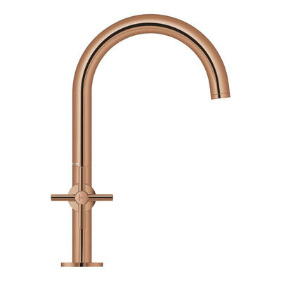 GROHE Atrio Wastafelkraan Opbouw - uitloop 16.6cm - L-size - draaibaar - kruisgrepen - warm sunset