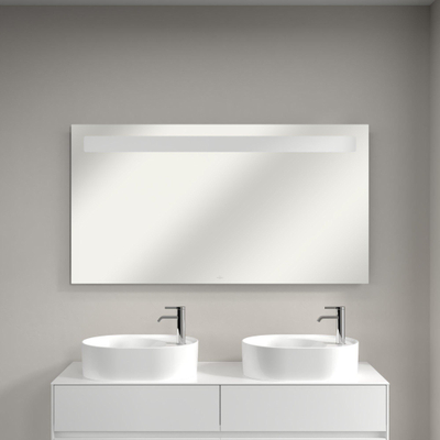 Villeroy & Boch More To See spiegel met geïntegreerde LED verlichting horizontaal 3 voudig dimbaar 140x75x4.7cm