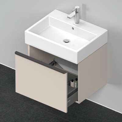 Duravit D-Neo wastafelonderkast 58.4x44x44.2cm 1 lade Taupe Mat