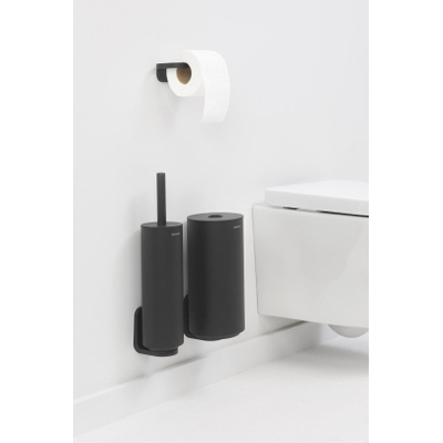 Brabantia MindSet toiletaccessoires set van 3 toiletborstel met houder toiletrolhouder en reserverolhouder Mineral Infinite Grey