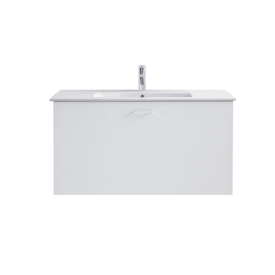 Duravit XBase Wastafelonderkast 80x47.5x44cm 1 lade Standaard greep met softclose spaanplaat wit Mat