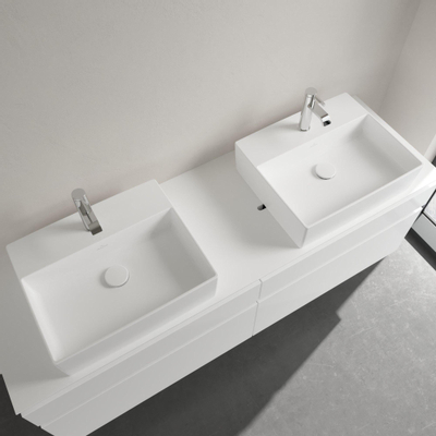 Villeroy & Boch Memento 2.0 Opzet Wastafel - 49.8x42cm - zonder overloop - ceramic+ - stone white