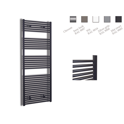 Sanicare recht designradiator 172x60cm zwart mat