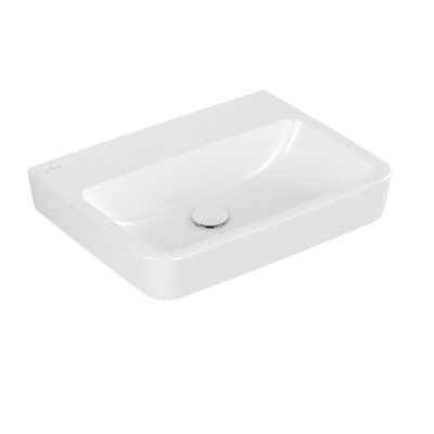 Villeroy & Boch O.novo wastafel zonder kraangat 60x46cm zonder overloop ceramic+ wit