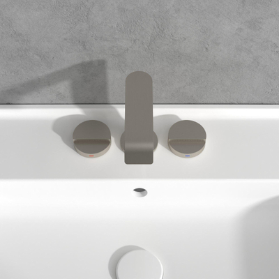 Villeroy & Boch Dawn Driegats wastafelkraan - Matt Brushed Nickel (RVS)