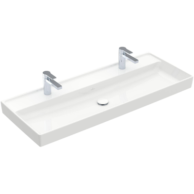 Villeroy & Boch Collaro meubelwastafel 120x47cm zonder overloop m. 2 kraangaten wit