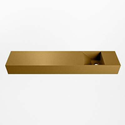 Mondiaz TYNE Fontein - 110x23x12cm - wasbak Rechts - zonder kraangaten - solid surface - Oro