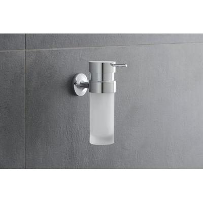 Duravit Starck T Zeepdispenser - 17.6x6cm - matglas - chroom