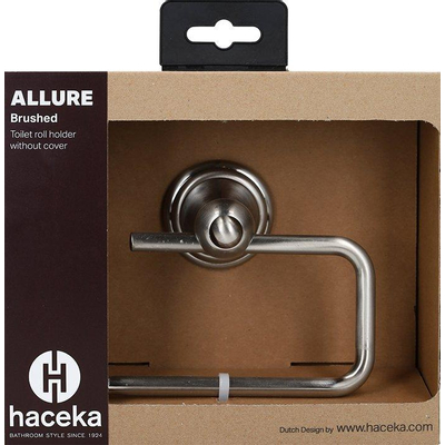 Haceka Allure Toiletrolhouder - zonder klep - geborsteld RVS