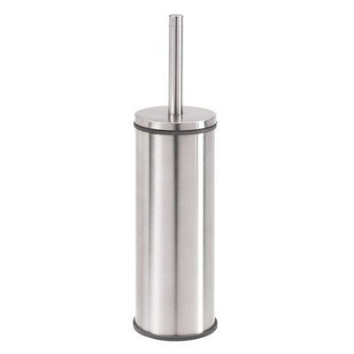 Tiger Boston Toiletborstelhouder - gesloten - staand - geborsteld RVS