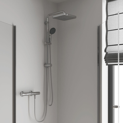 GROHE Vitalio Start Regendoucheset Opbouw - hoofddouche vierkant 25cm - handdouche rond - chroom