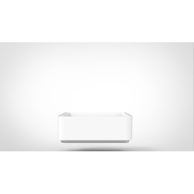 Arcqua Case waskom vierkant 37x37cm glans wit