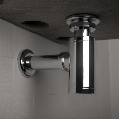 Differnz fonteinset - 38x24x8cm - Rechthoek - 1 kraangat - Chroom - Natuursteen Zwart