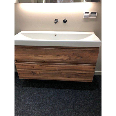 BRAUER Advance badkamermeubelset 120x60x45cm 2 greeploze lades met keramieken wastafel Almond