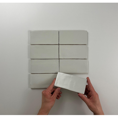 SAMPLE Cifre Cerámica Wandtegel Atlas Pearl Mate Vintage Mat lichtgrijs