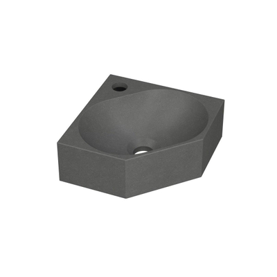 INK Matrix hoekfontein - 27x27x10cm - 1 kraangat - Quartz grijs